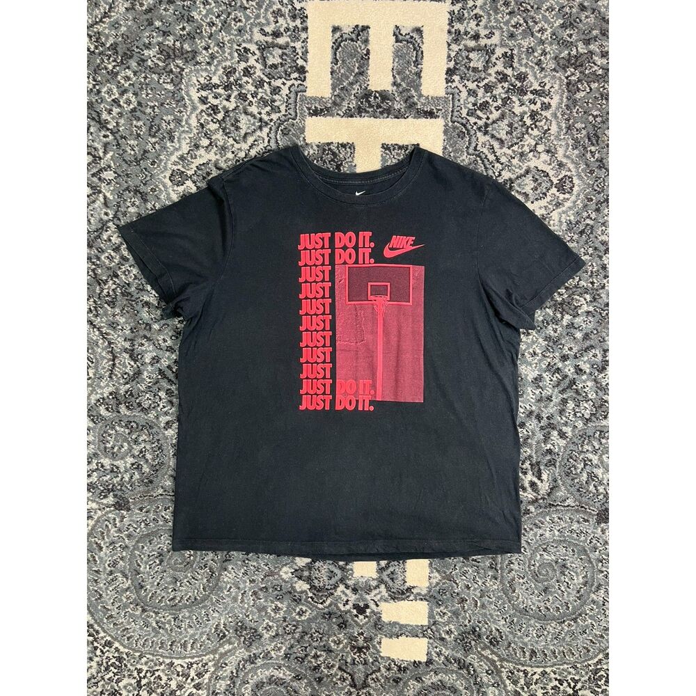 Women's Nike Brand Just do it crew neck t-shirt Size 2XL Black/Red